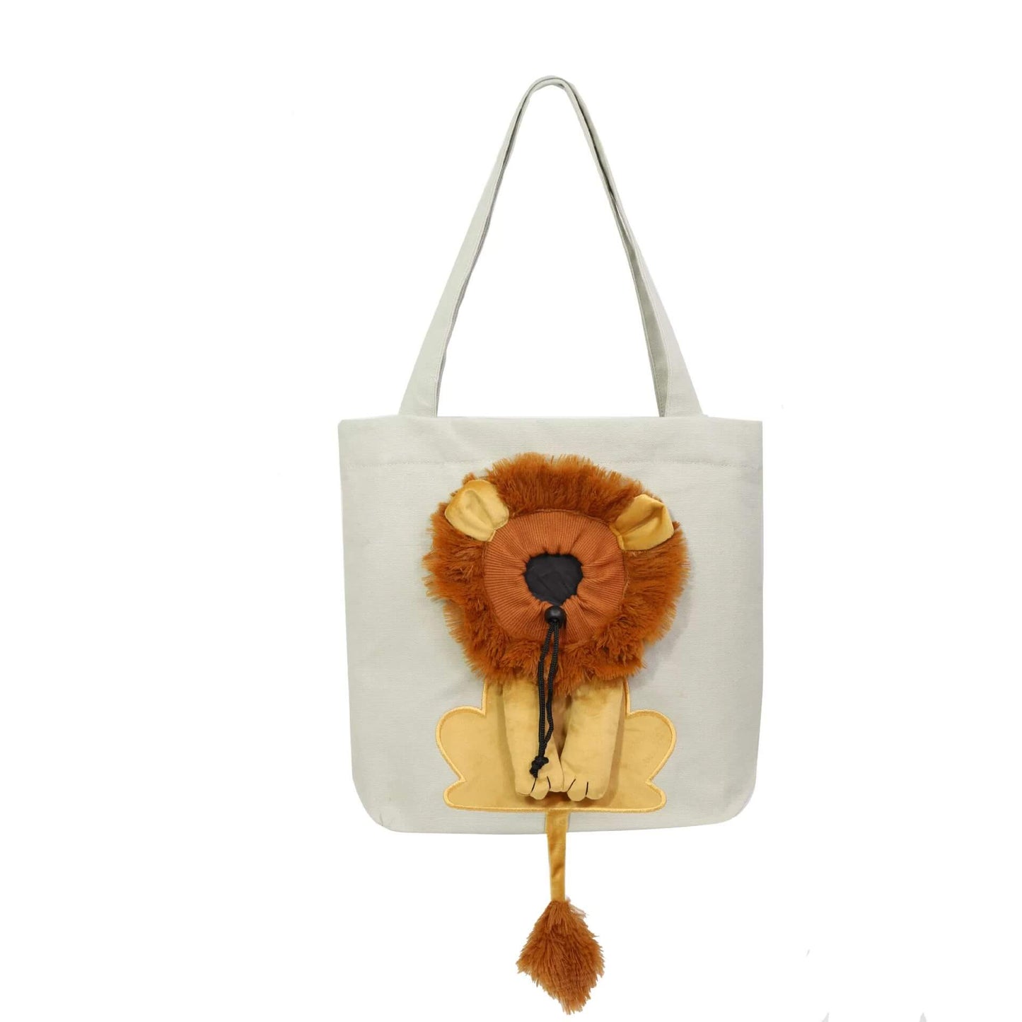 Lion Cat Carrier Bag | Canvas Tote Handbag Cat Carrier | Bag With Hole For Cat Head | Pet Grow