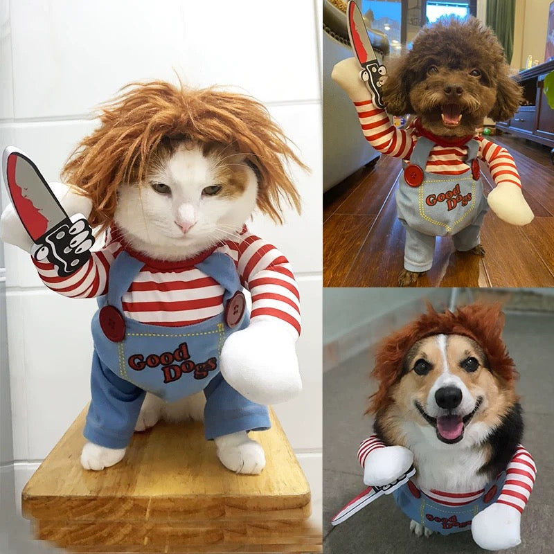 Chucky Costume for Dogs | Dog Costumes for Small Dogs | Funny Costumes for Dogs