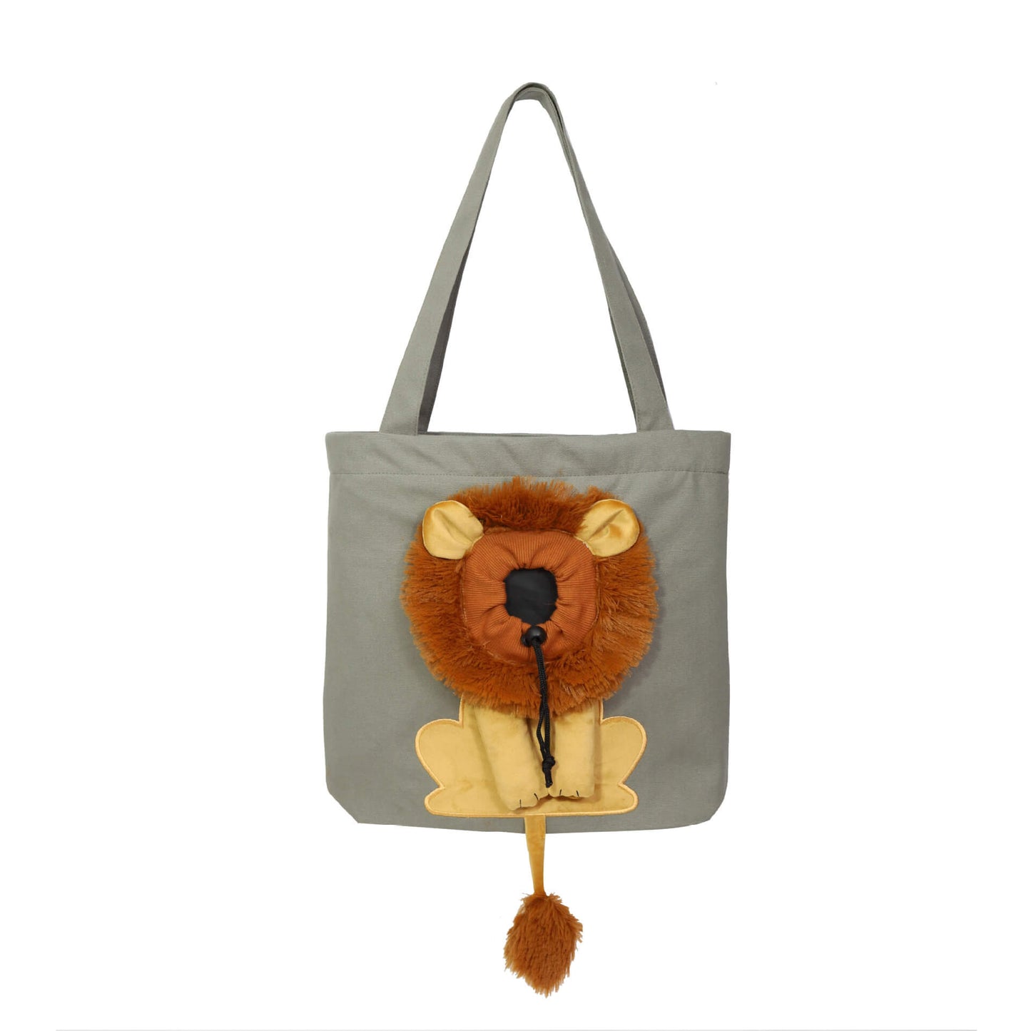 Lion Cat Carrier Bag | Canvas Tote Handbag Cat Carrier | Bag With Hole For Cat Head | Pet Grow